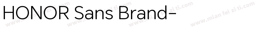 HONOR Sans Brand字体转换